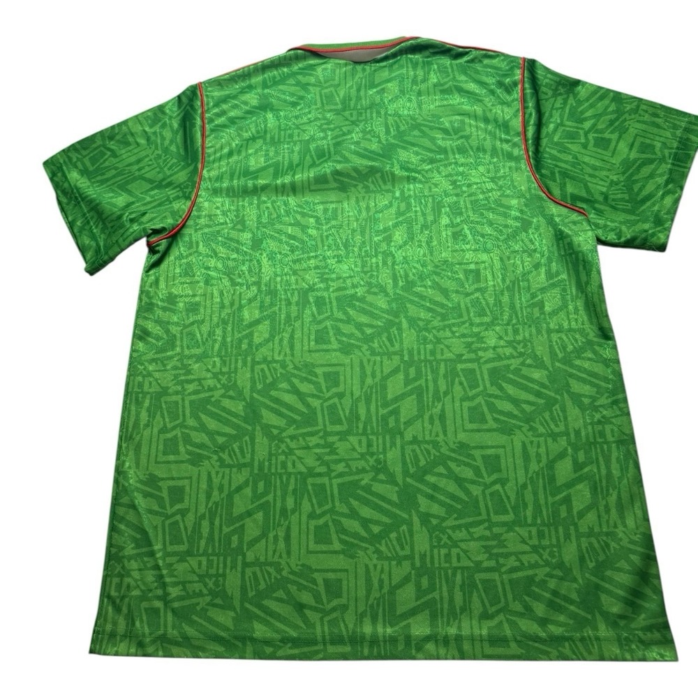 Umbro Mexico 1994 World Cup Soccer Jersey Green Aztec Pattern Mens Large Vintage - Picture 10 of 14